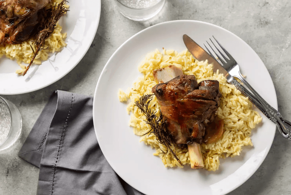 Slow-Roasted Rosemary Garlic Lamb Shanks